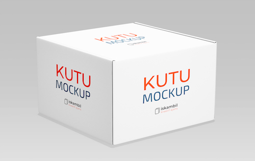 Ücretsiz Kutu Mockup PSD